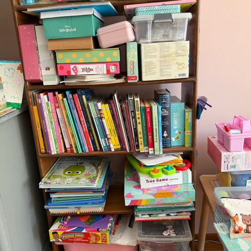 Bookcase used with four shelves, height 132cm, width 68cm