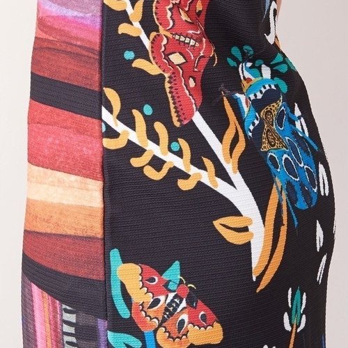 Desigual vibrant colorful bodycon dress, size L