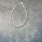 Handmade bracelet with wire fastening new, gray