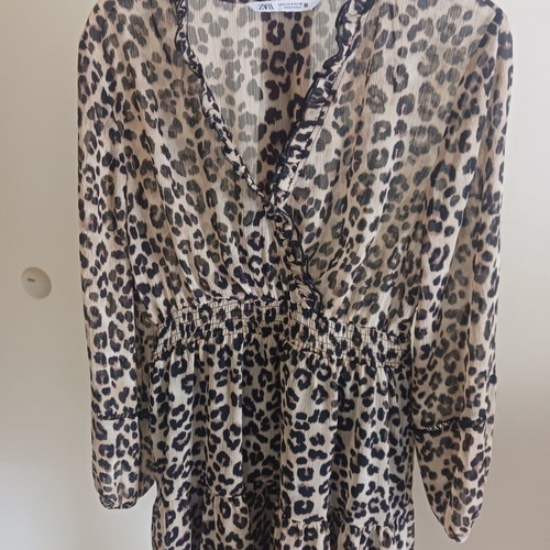 Zara dress with unique sleeves, multicolor, size S