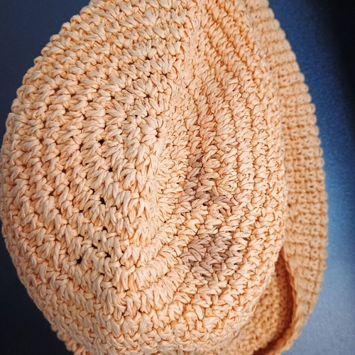 Vintage 60s-70s women's summer hat yellow used