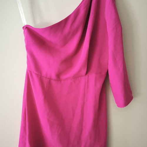 Topshop One-Shoulder Dress New, Pink, Size L