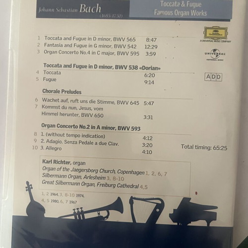 Bach CD like new, classical music