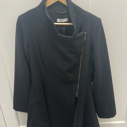 Princess Cut handmade coat like new, worn twice, size Small, black and gray