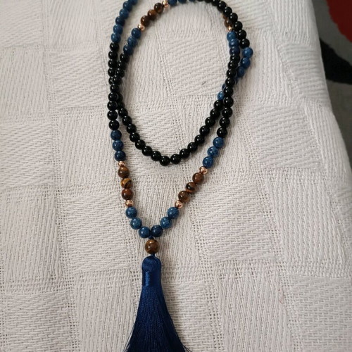 Two long necklaces new, blue