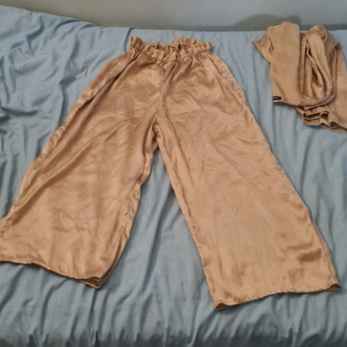 Satin set used, beige, size M