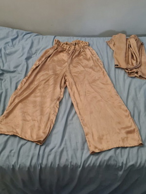 Satin set used, beige, size M