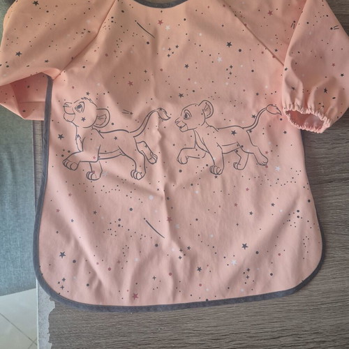 Disney Baby Silicone Bib with Sleeves used, waterproof