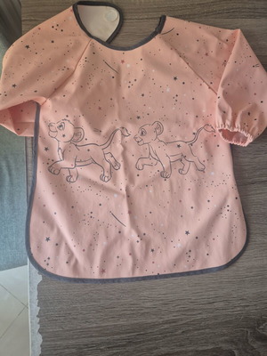 Disney Baby Silicone Bib with Sleeves used, waterproof
