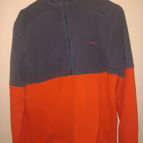 Fleece like new, size M, gray and orange