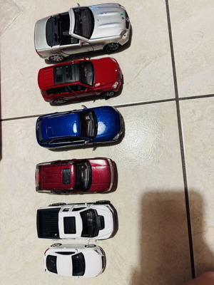 Toy car models used, pack of 6