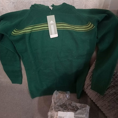 Adidas women's pullover with hood new green size M