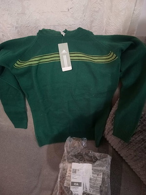 Adidas women's pullover with hood new green size M
