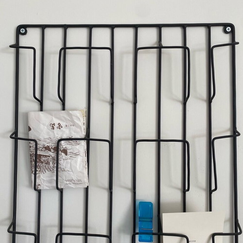 Metal wall magazine holder new, black color