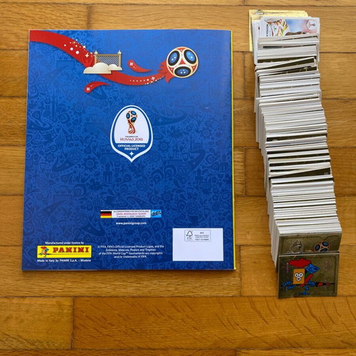 Panini World Cup 2018 πλήρες ακόλλητο σετ αυτοκόλλητα και κενό άλμπουμ σαν καινούργιο