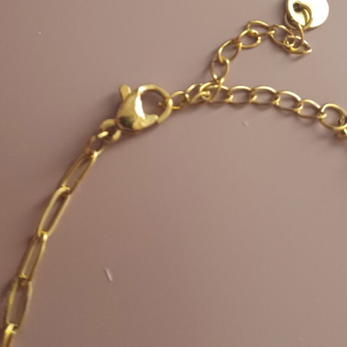 Bracelet gold with stones new, women's