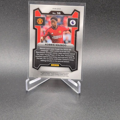2023-24 Panini Prizm Premier League LazerPrizm Kobbie Mainoo #38 Rookie RC used