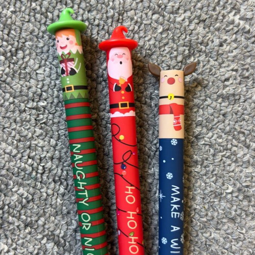 Christmas erasable pens new, no-name