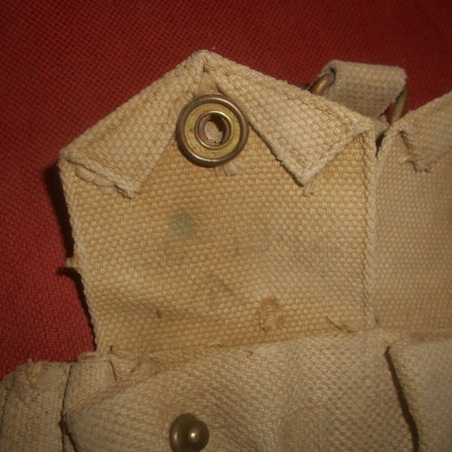 English Canvas Pouches for Lee-Enfield Cartridges used, set of 2, 1942 WWII