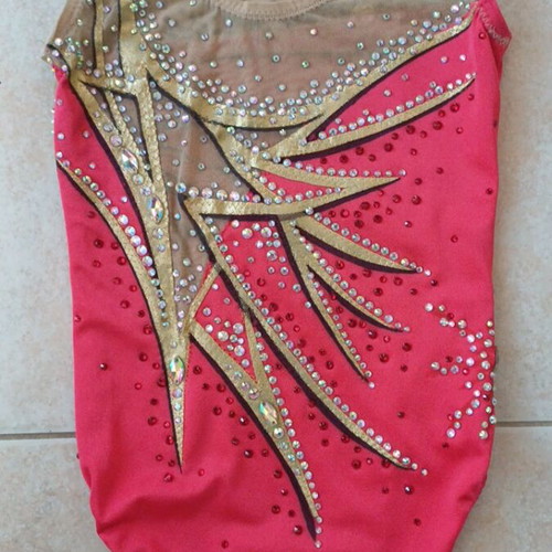 Rhythmic gymnastics leotard new for girl 7-9 years up to 1.30m height