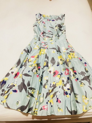Floral midi dress mint green, like new, size S