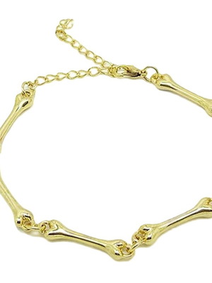 Imitation Jewelry Bracelet Bones new, gold color