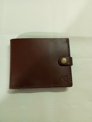 Wallet handmade from genuine cow leather, brown