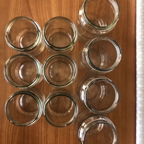Glass jars set of 10, 4 x 370 ml and 6 x 180 ml
