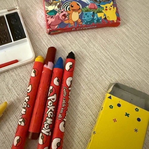Watercolors and crayons slightly used
