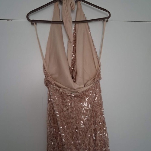 Official rose gold dress with sequins, like new, one size