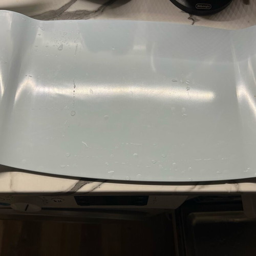 Set of 2 modern baby blue and white serving trays like new