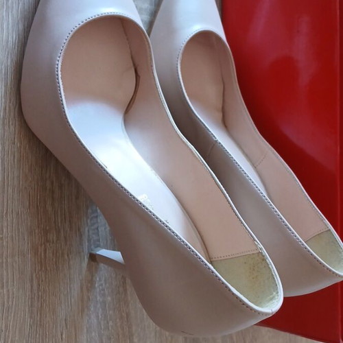 Pumps used, size 36, beige, pointed toe, medium heel