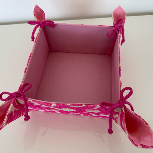 Fabric basket new with waterproof interior 18.5x18.5x9 cm