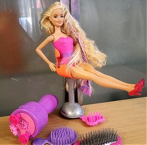 Barbie κομμωτήριο με συσκευή για κοτσιδακια συλλεκτική σετ