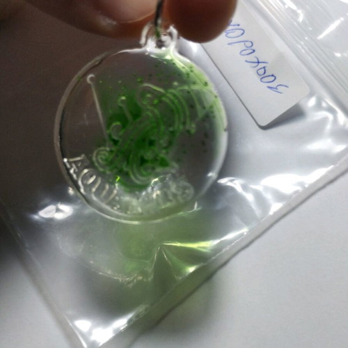 Handmade pendant with zodiac "Pisces" or "Sagittarius" or "Aquarius" or "Capricorn" made of liquid glass