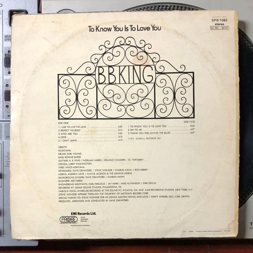 B.B. King To Know You Is To Love You vinyl LP used, blues