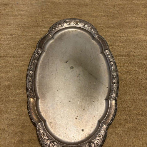Vintage Silver-Plated Serving Tray 31cm used