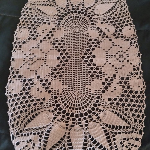 Handmade knitted doily new, dimensions 51×31