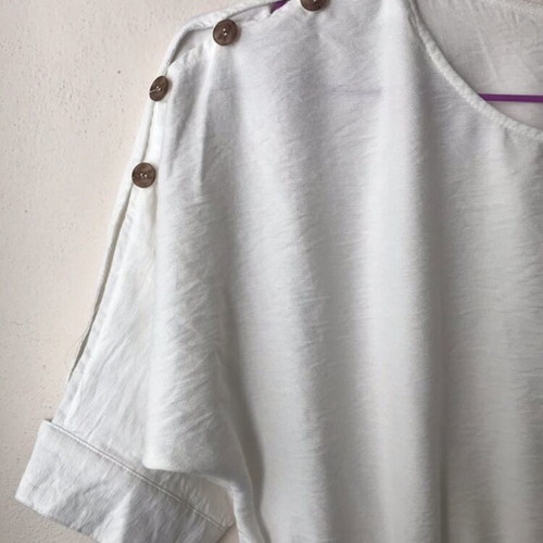 ALE midi dress white new with buttons and belt, size Medium