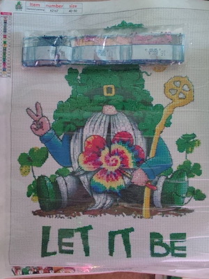 Diamond Painting Craft Kit "Let it Be" 50x40 cm, gnome