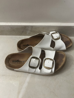 Walk Me leather anatomical slippers size 41 used, white