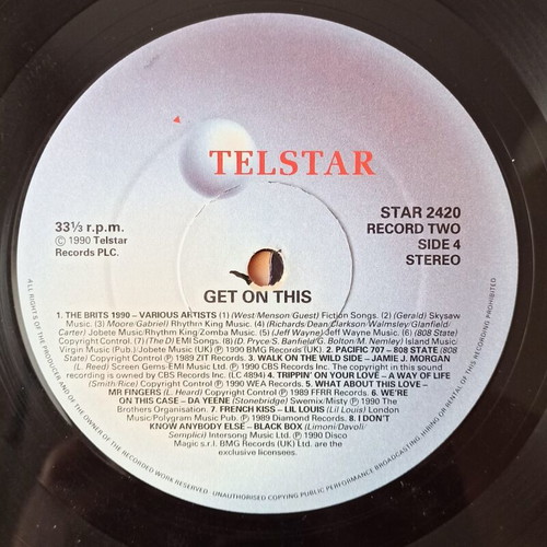 Get On This 30 Dance Hits Volume One Double LP like new, electronic