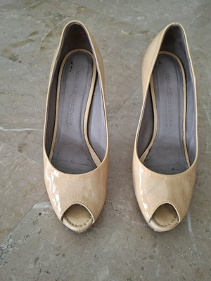Peep toe shoes like new, beige, size 37, Kennel Schmenger