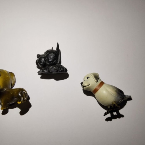 Dogbird Retribird Dogz Scottish Terrier figures set used, 3 pcs