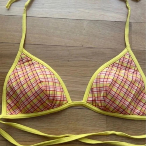Calzedonia bikini set, yellow checkered, size M