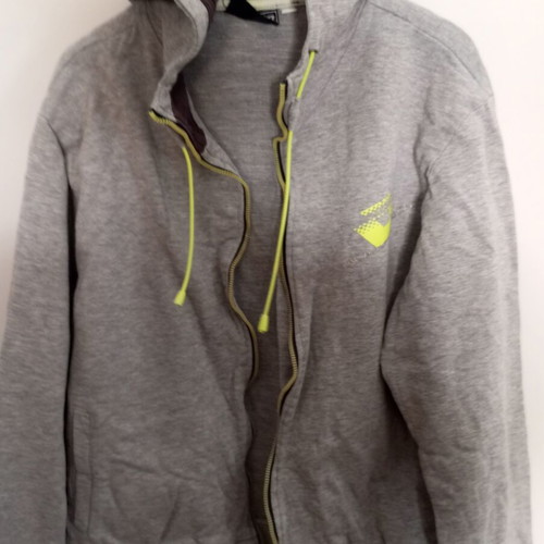 Lotto hoodie jacket, grey and green, sizes M and L