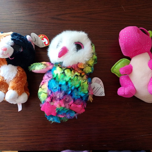 Ty Beanie Boos collection, 25 pieces with tags, plus 3 small hangers and fur ball
