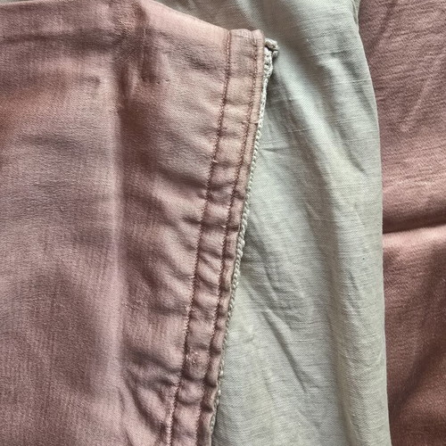 Bed Cover Satin Fabric 2 Pieces Used, Cotton Lined