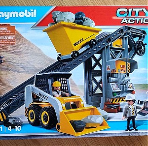 Καινούριο playmobil εργοτάξιο, ιμάντας μεταφοράς και εργάτες - 4041