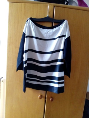 Benetton mariniera blouse used, size small, black
